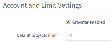 Account and Limit Settings