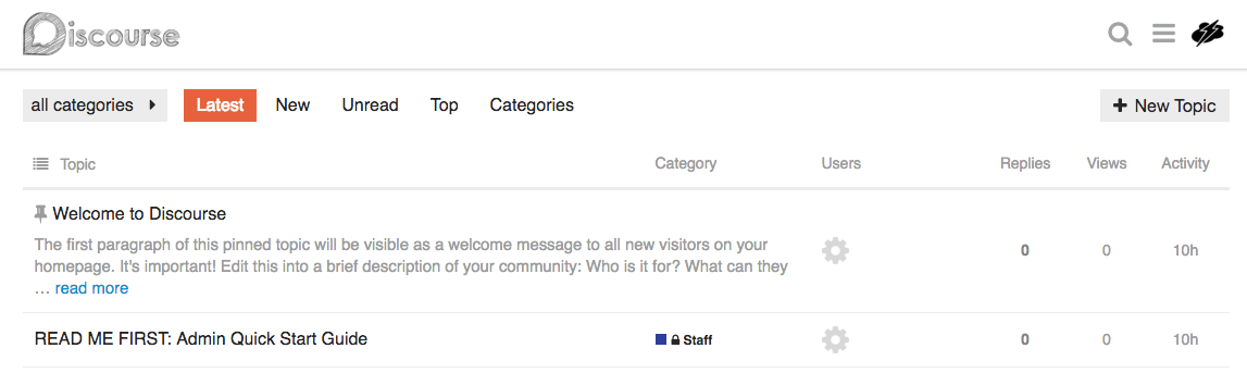 Discourse’s Admin Quick Start Guide