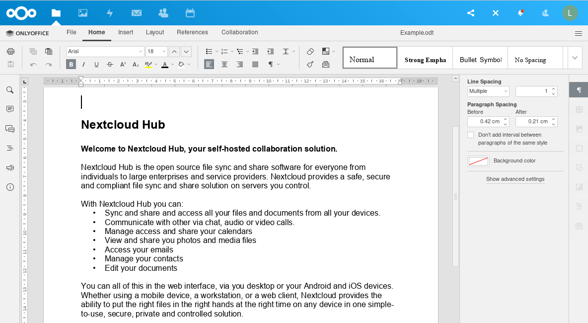 NextCloud Hub OnlyOffice