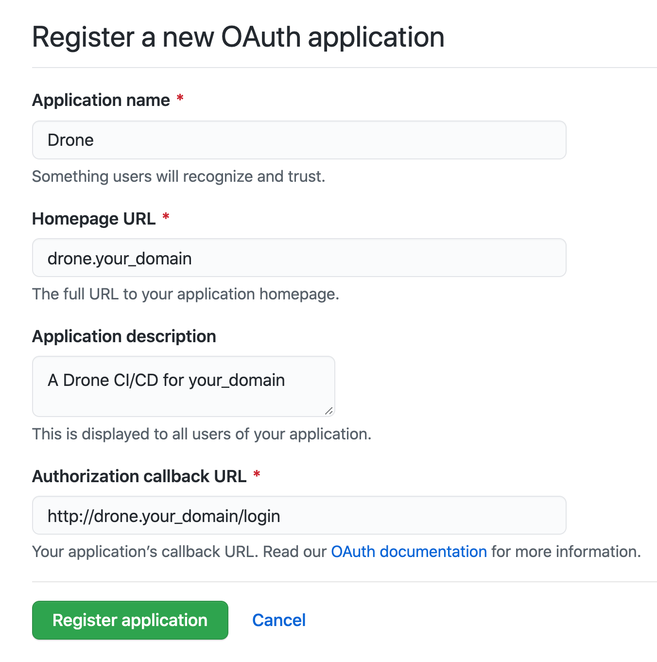 OAuth Application