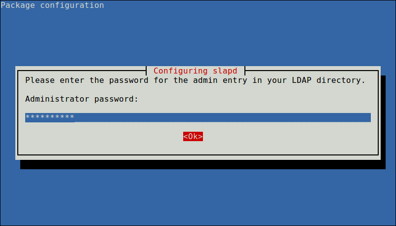 configure-slapd-enter-admin-password 