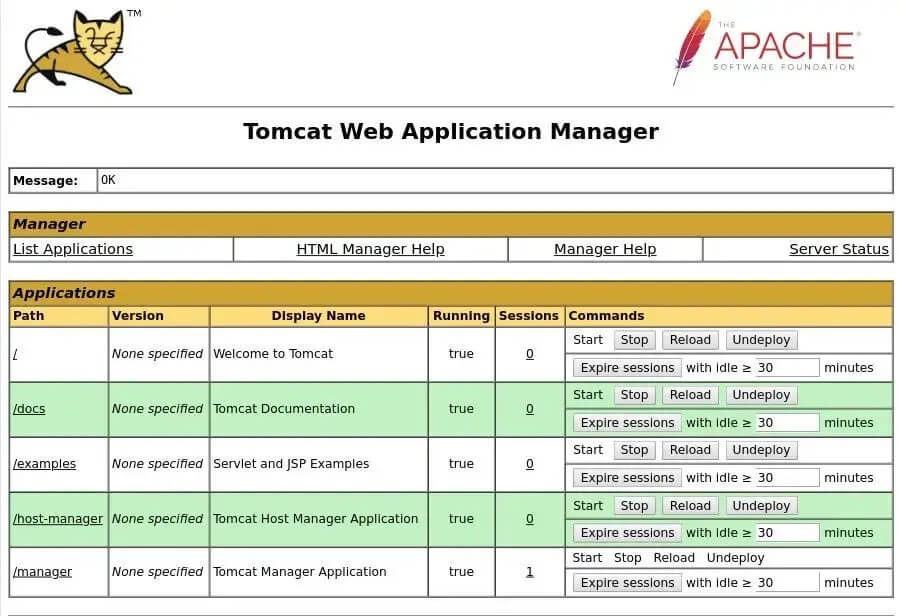 Apache Web Application Manager