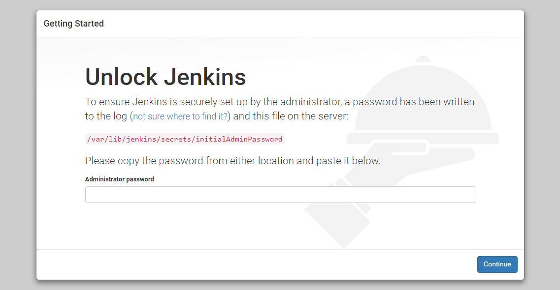 Unlock Jenkins screen