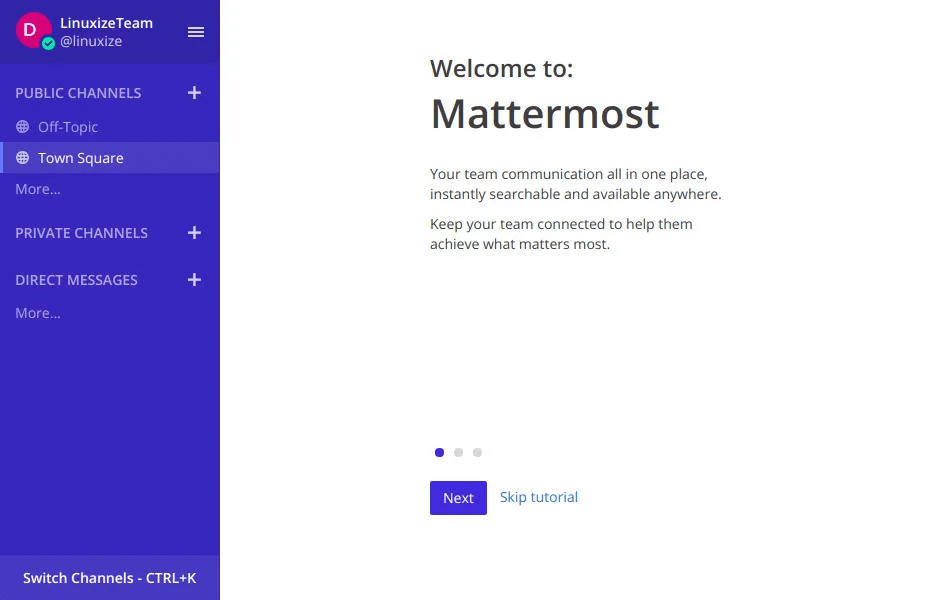 Mattermost-dashboard