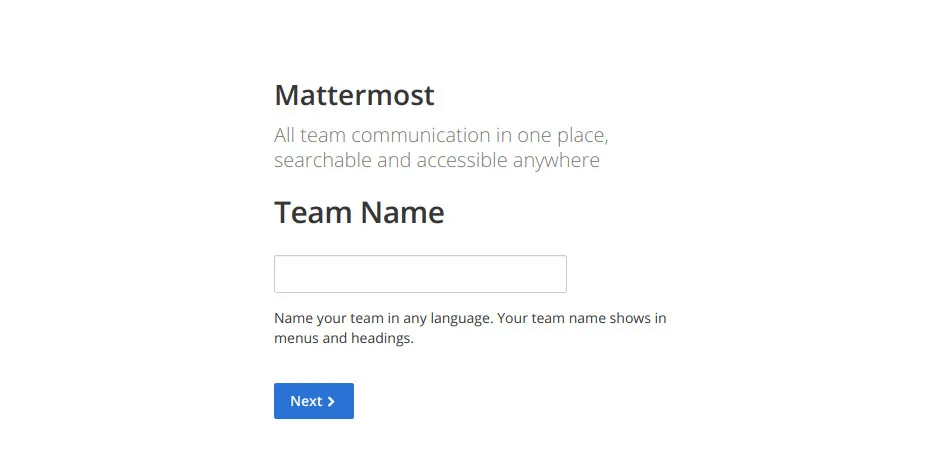 Mattermost-team-name
