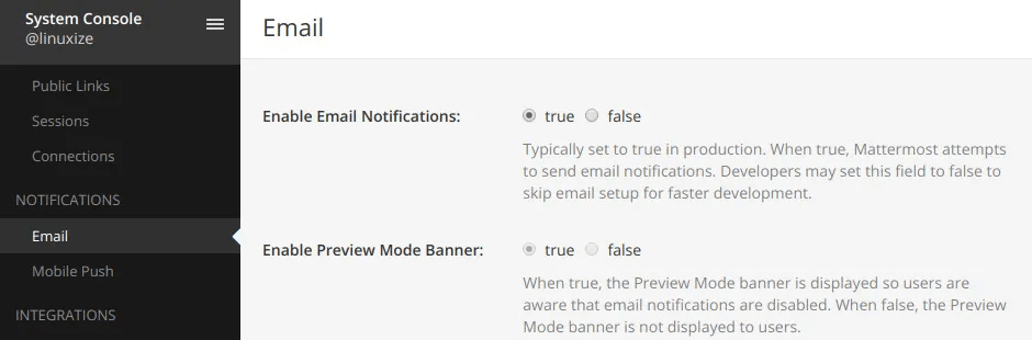 Mattermost-email-notifications