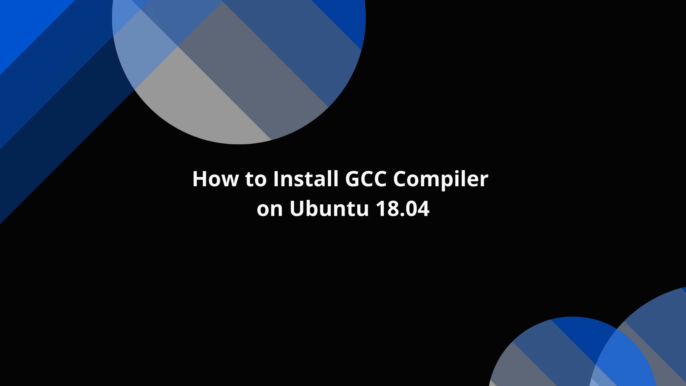 Gcc how to install