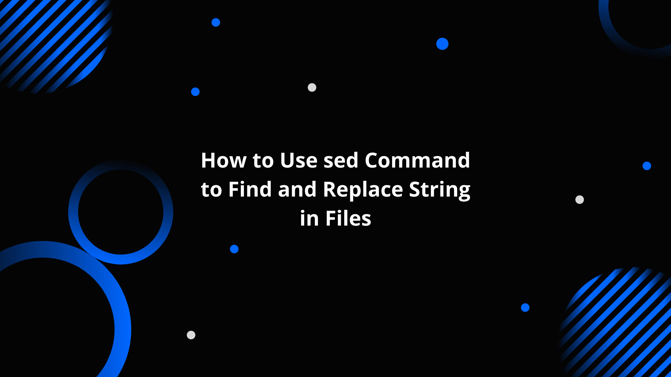 Sed Example Replace Line In File