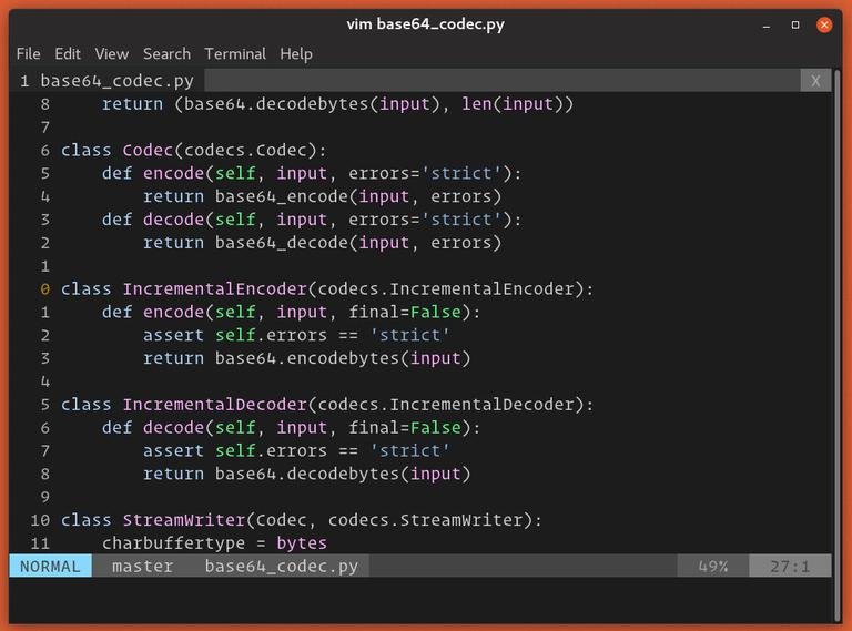 Visual Studio Code Vim Relative Line Numbers