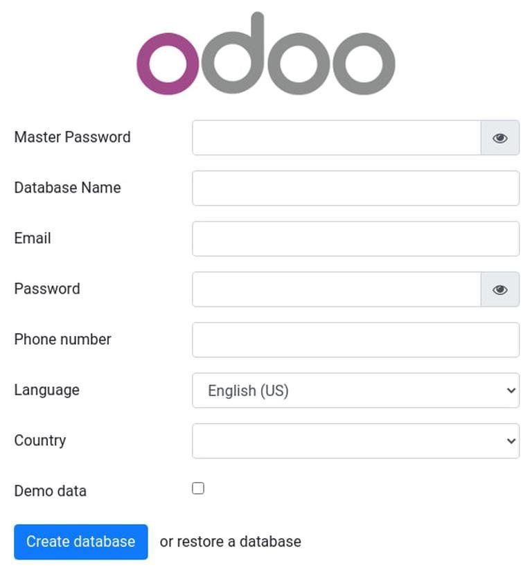 Oddo Account Setup Page