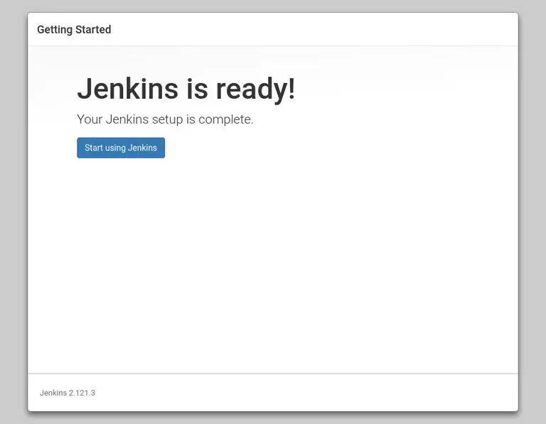 Jenkins Setup Completed