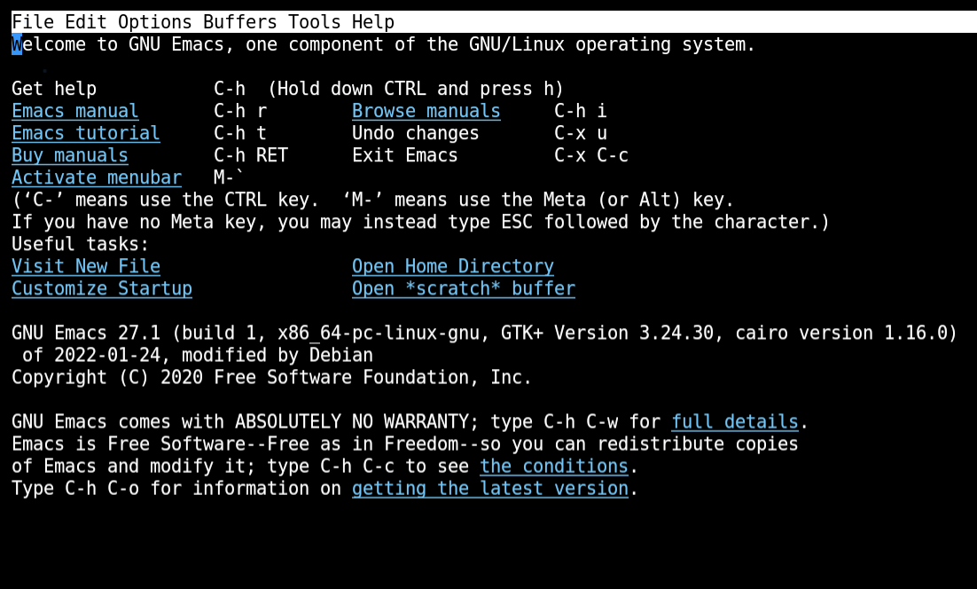 Welcome to GNU Emacs