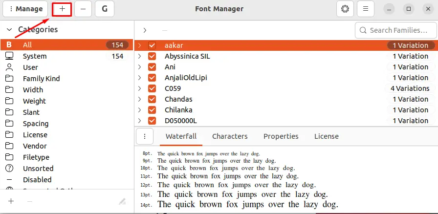 Add Fonts to Font Manager