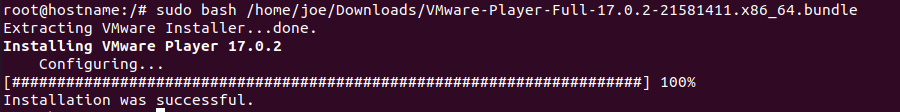 installing vmware player