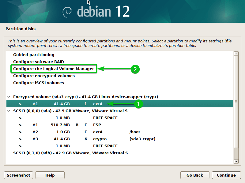 Configure the Logical Volume Manager