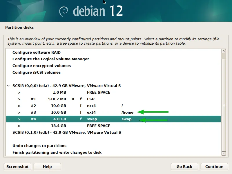 Encrypting and swapping the partition