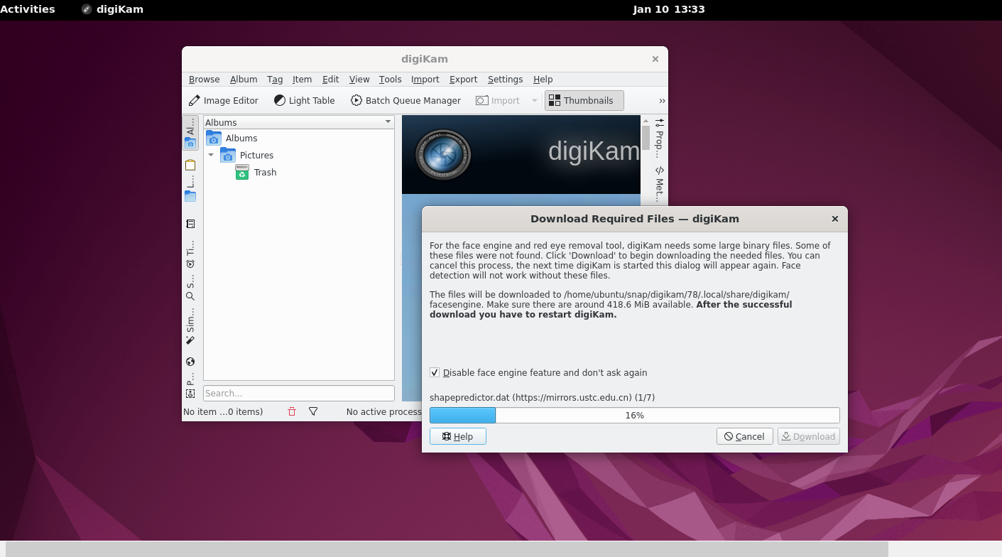 Downloading digiKam binary files during installation process on Ubuntu 22.04 or 20.04