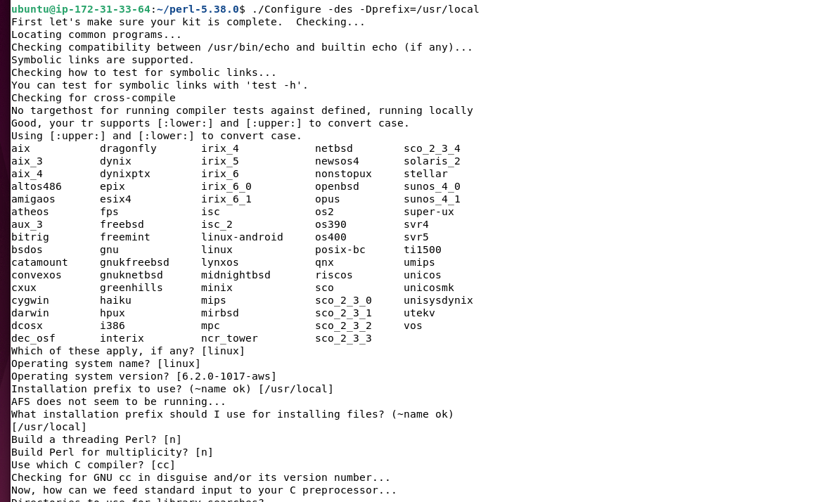 Setup Perl