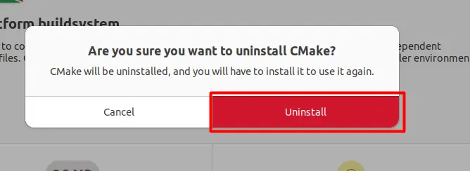 Click on Uninstall 