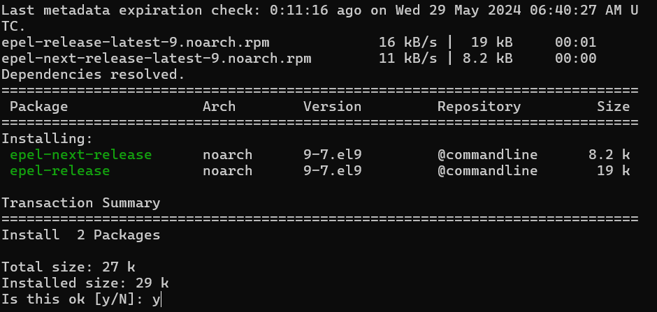 Installing EPEL repository for Memcached on AlmaLinux