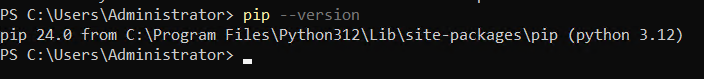 pip --version 23.2.1 CMD output