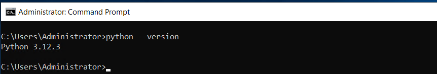 python --version 3.12.0 CMD output