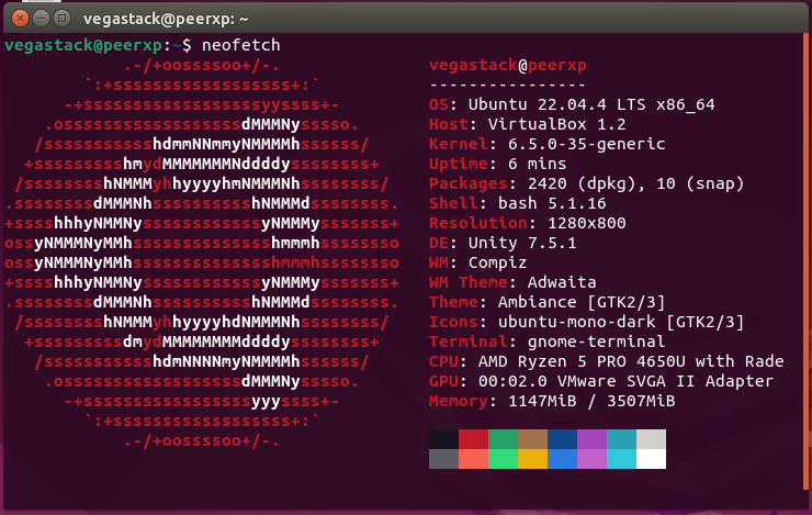 getting system info with neofetch on linux