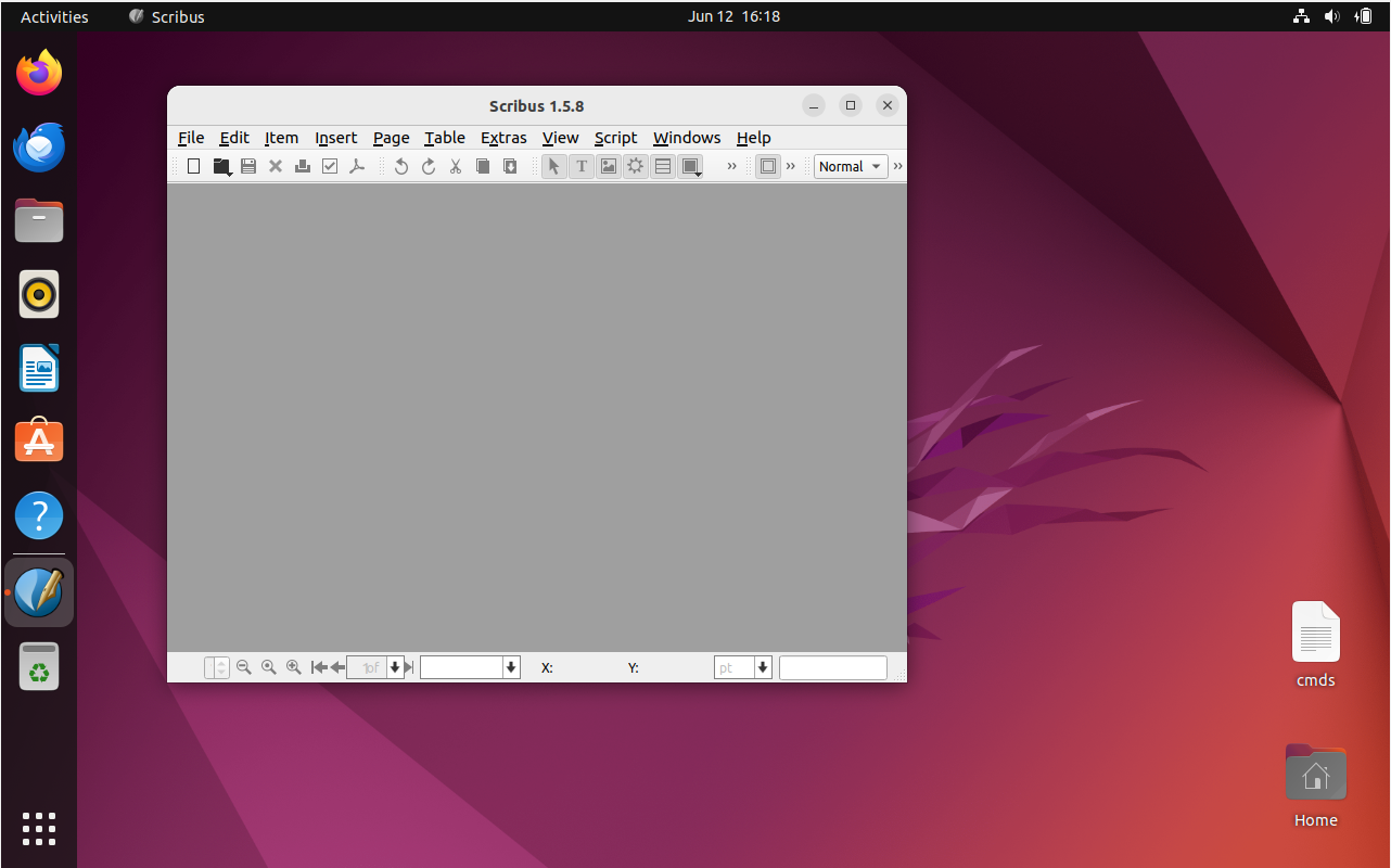 Scribus successfully installed on Ubuntu 22.04 or 20.04.