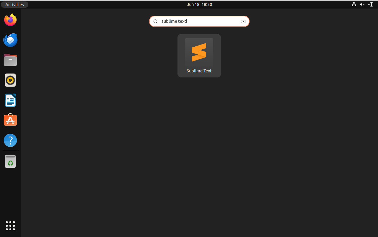 Sublime Text 4 Application Icon on Ubuntu 22.04 Linux - Click to Launch