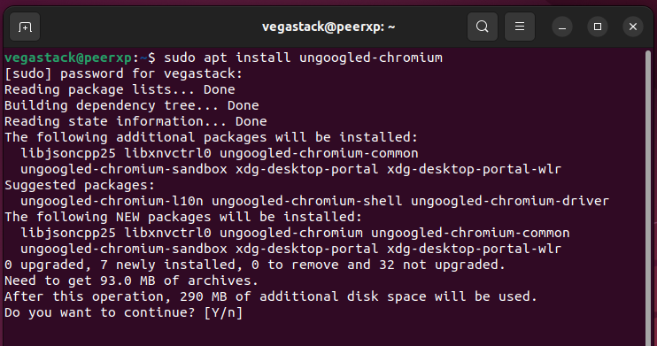 Step-by-step PPA installation of Ungoogled Chromium on Ubuntu