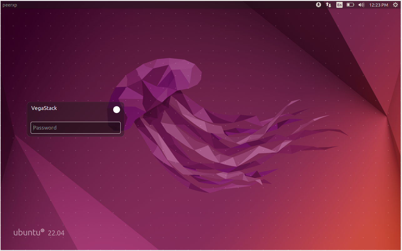 unity desktop login screen