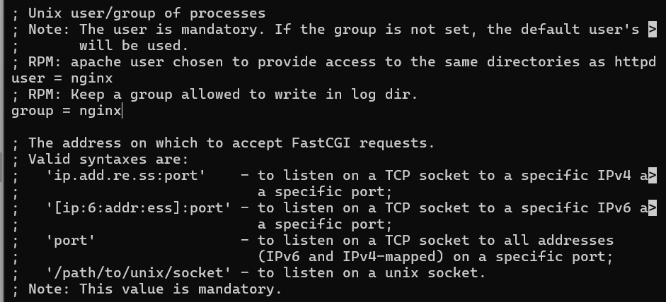 Altering PHP-FPM User Settings