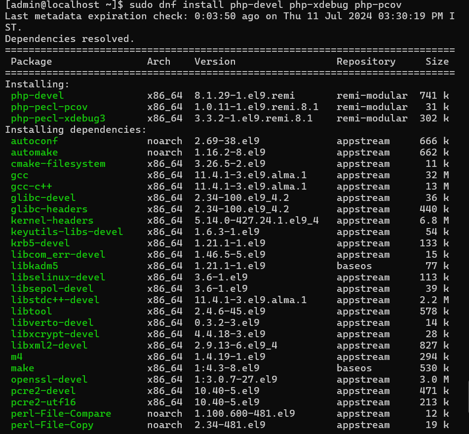 Installing PHP 8.1 Development Tools in Terminal