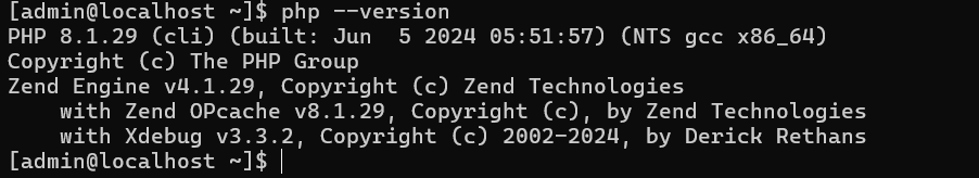 PHP 8.1 Version Verification in Terminal