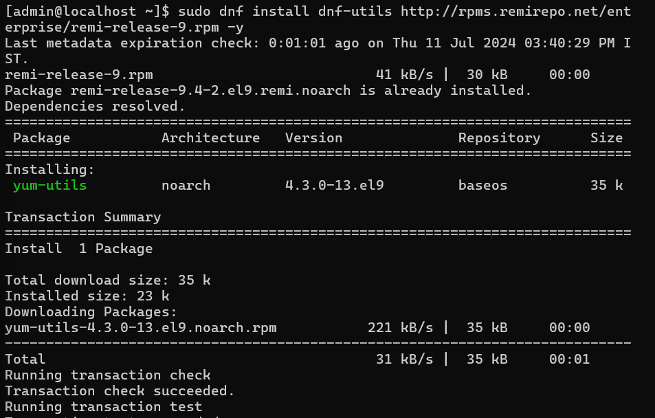 Installation of Remi RPM for Memcached on AlmaLinux