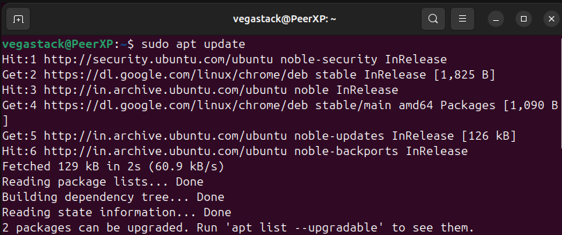 Updating apt packages list on Ubuntu after adding Google Chrome repository