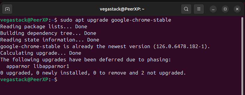 Updating Google Chrome on Ubuntu 