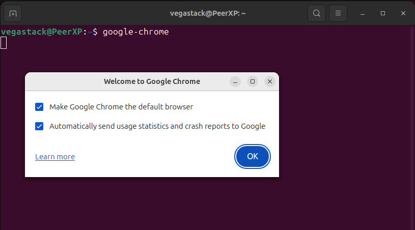 Launching Google Chrome on Ubuntu installed via Deb file