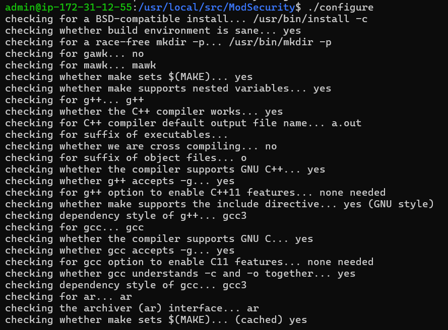 Configuring the necessary environment for Modsecurity 3 and Nginx connector on Debian 12