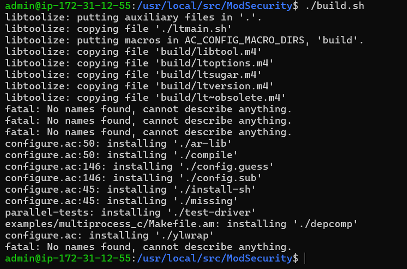 	Setting up the build environment for Modsecurity 3 and Nginx on Debian 12