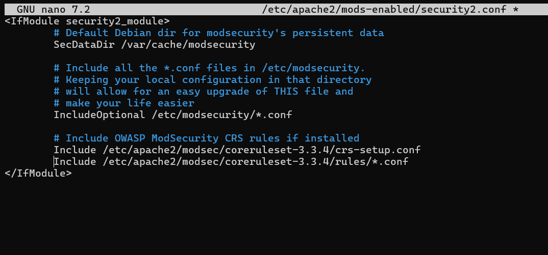 Adding OWASP CRS to Modsecurity 2 and Apache on Debian 12