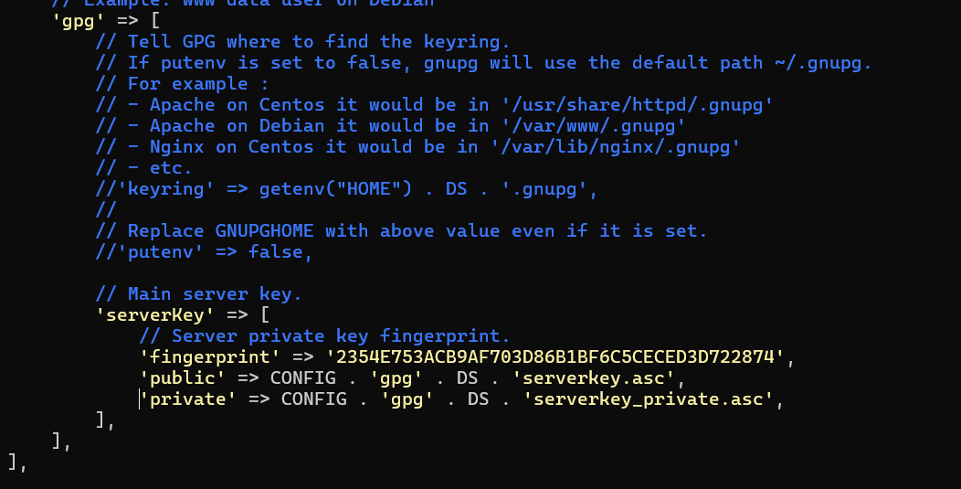 passbolt gpg configuration