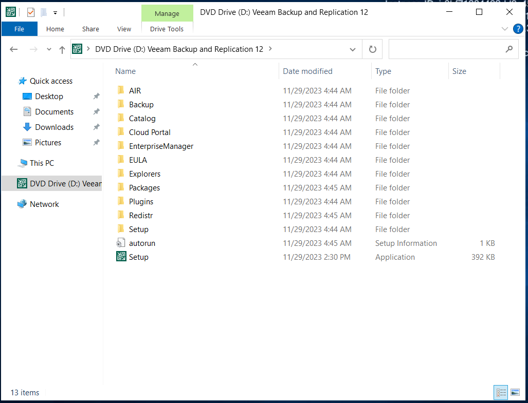 Veeam Backup and Replication Setup