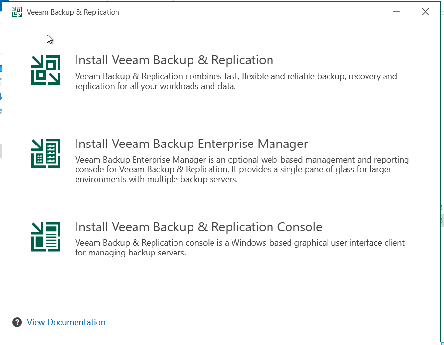 Veeam Backup Replication Selection