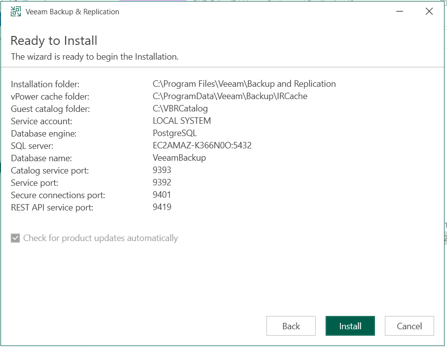 Veeam Backup Replication Ready Install