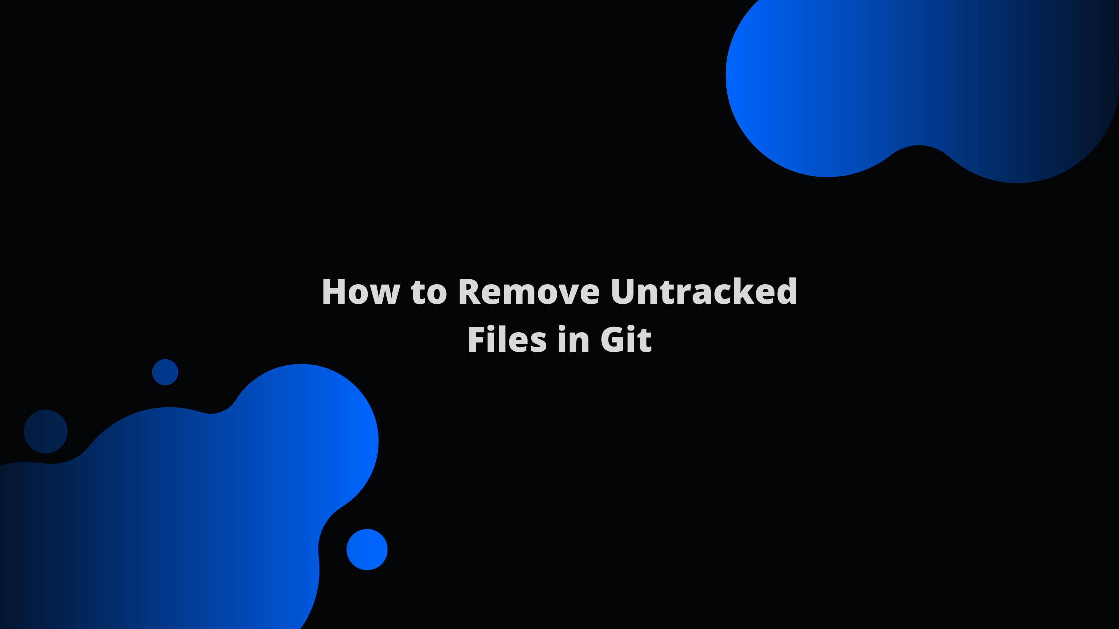 git remove untracked files